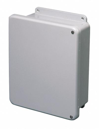 WIEGMANN Enclosure: Fiberglass, 8 in x 8 in x 4 in, NEMA 1/12/3R/4X/6P, Hinged - Fiberglass Submersible Enclosures