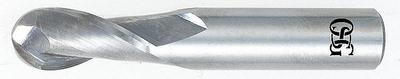 OSG Ball End Mill: Carbide, TiAlN Coated, 2 Flute, 15/32" Mill Dia, 1" LOC - General Purpose Carbide Ball End Mills