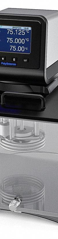 POLYSCIENCE Circulator: 17 L Capacity, 85°C Max Temp, Polycarbonate, +/-0.005°C, Touch-Screen, Open (MPN AP17P100-L11B). Key specifications — Display Type: Touch-Screen; Heated or Refrigerated: Heated; Brand: POLYSCIENCE; Interior Material: Polycarbonate; Programmable: Yes; Temperature Accuracy Tolerance: +/-0.005°C; Voltage: 120V AC.