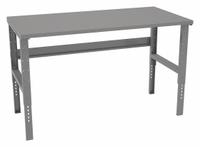TENNSCO Workbench: Adj Ht, Steel, 72 in x 36 in, 1,800 lb Overall Load Capacity, Gray (MPN WBAT-1-3672S). Key specifications — Brand: TENNSCO.