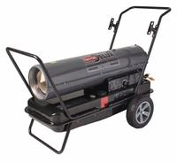DYNA-GLO Portable Oil and Kerosene Torpedo Heater: Wheeled Mounted, 5,200 sq ft Heating Area (MPN KFA220DGD). Key specifications — Key Features: Built-In Air Pressure Gauge; Portability: Wheeled Mounted; Brand: DYNA-GLO; Tank Capacity/Hours on One Filling: 13 gal/8 hr; Overall Dimensions - H x L x D: 33-1/2 in x 47-7/16 in x 47-7/16 in.