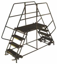 BALLYMORE Mobile Work Platform: 4.2 ft Platform Ht - Max, 36 in x 48 in, Steel, 800 lb Load Capacity (MPN DEP5-3648). Key specifications — Folding: Not Foldable; Mobility: Rolling; Brand: BALLYMORE; Color: Gray; Height Adjustability: Fixed Height; Includes Handrails: Handrails Included; Locking Mechanism: Foot-Activated Step Lock; Handrails: Includes Handrails.