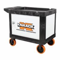 KNAACK Utility Cart: 750 lb, 46 in L x 27 in W x 37 in H Overall Dim, White, Ergonomic (MPN KAT-01-WT). Key specifications — Includes: (4) Legs; Brand: KNAACK.
