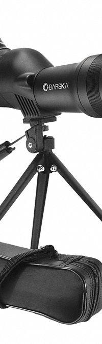BARSKA Spotting Scope: 20x to 60x, 52.5 ft @ 1000 yd (60x)/94.5 ft @ 1000 yd (20x), Hunting (MPN AD12570). Key specifications — Color: Black; Magnification: 20x to 60x; Field of View: 94.5 ft @ 1000 yd (20x); Weather Resistant: Water Resistant; Brand: BARSKA; Product Type: Spotting Scope.