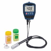 REED INSTRUMENTS Handheld Multiparameter Meter: ORP/pH/Temp, pH/ORP Electrode with Temp (MPN R3525). Key specifications — Test Parameters: pH; Manufacturer Part Number: R3525; Configured Test Parameters: Temperature; Measurement Components Included: pH/ORP Electrode with Temperature; Other Accessories Included: Mounting Suction Cup; Reagents and Solutions Included: Buffer Solutions pH 4 and 7.