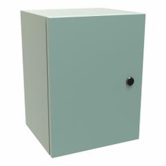 HAMMOND Electrical Enclosure: Steel, 16 in x 12 in x 10 in, NEMA 12/3R/4, Solid Cover, Hinged (MPN EN4SD161210GY). Key specifications — Closure Method: 1/4-Turn Latch; Brand: HAMMOND; Knockouts: Not Included.