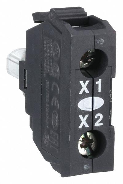 SCHNEIDER Lamp Module: 22 mm Size, White, LED, 120 V AC Rating - Lamp Modules