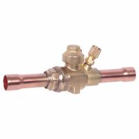 PARKER Refrigerant Ball Valve: 4.3 Cv, 3/8 in Female Sweat, Access Port, No Relief Port, 700 psi (MPN EBVP-1030 BALL VALVE). Key specifications — Brand: PARKER; Access Port: Yes; Relief Port: No; A2L Compatible: Yes.