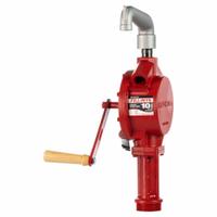 FILL-RITE Hand Pump: Rotary, Pump with Spout, Bung, 12.8 oz per stroke, Aluminum, Vane (MPN FR113). Key specifications — Brand: FILL-RITE; Seal Material: Carbon; Suction Tube Material: Steel; Maximum Flow Rate: 12.8 oz per stroke; Spout/Nozzle: Aluminum Spout.