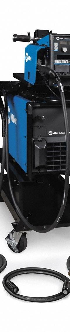 MILLER ELECTRIC MIG Welder: Deltaweld 500, MIG Pack w/Dual-Wire Intellx Pro Feeder (MPN 951000151). Key specifications — Input Voltage (Nominal) (Merch - Table Column, Filters): 208V; Max. Wire Diameter: 5/64 in (Solid).