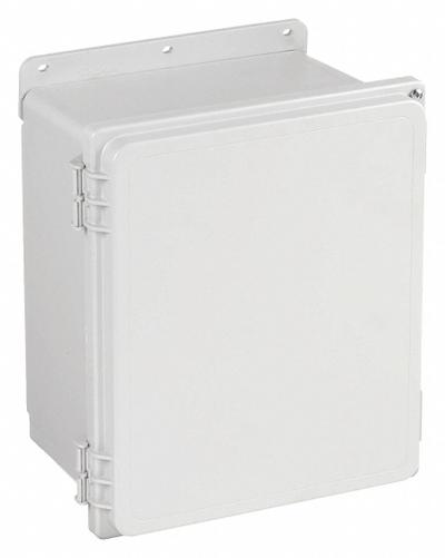 HOFFMAN Enclosure: Polyester, 16 in x 14 in x 8 in, NEMA 12/13/4/4X, Solid Cover - Nonmetallic Enclosures