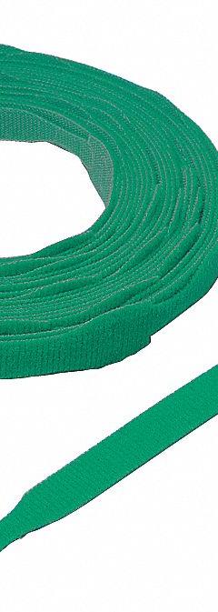 VELCRO BRAND Hook-and-Loop Cable Tie: 8 in Lg, 2.00 in, 0.75 in Wd, Nylon/Polypropylene, 900 PK (MPN 176043). Key specifications — Max. Bundle Dia.: 2.00 in; Material: Nylon; Color: Green; Brand: VELCRO BRAND.