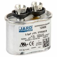 Capacitor: 370V AC, 1 1/2 in Overall Lg, Motor Run Capacitor, 5, 2 1/8 in x 2 in x 1 1/4 in (MPN 12905). Key specifications — Brand: MARS; Product Type: Motor Run Capacitor; Compatible with Grainger Part Number: Universal; Microfarad Rating: 5; Motor Capacitor Type: Motor Run Capacitor; Nameplate Voltage: 370V AC.