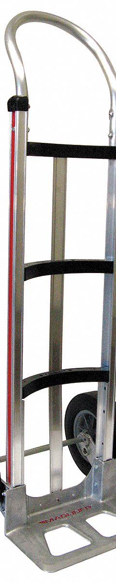 MAGLINER General Purpose Hand Truck: 500 lb, Flow-Back, Silver, Aluminum, Flat-Free, 48 in Handle Ht (MPN HMK511AA2--------V). Key specifications — Brand: MAGLINER.
