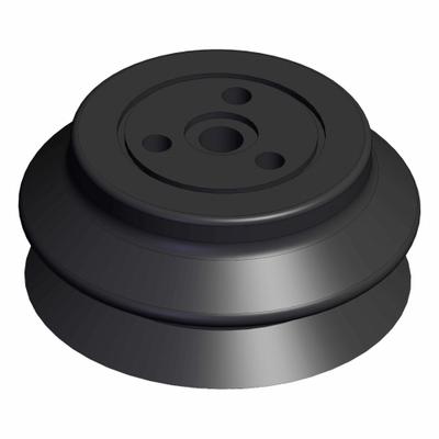 SMC Vacuum Pad: Bellows, w/o Adapter, 50 mm Pad Dia, NBR, Black, 50, 24 mm Pad Ht - Bellows Type Automotive & Industrial Vacuum Pads