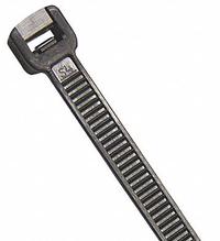 GRAINGER Cable Tie: 11 in Nominal Lg, 3 in Nominal Max. Bundle Dia., 0.14 in Wd, Outdoor Use, 100 PK (MPN 36J146). Key specifications — Outdoor Use: Yes; Color: Black; Brand: GRAINGER.