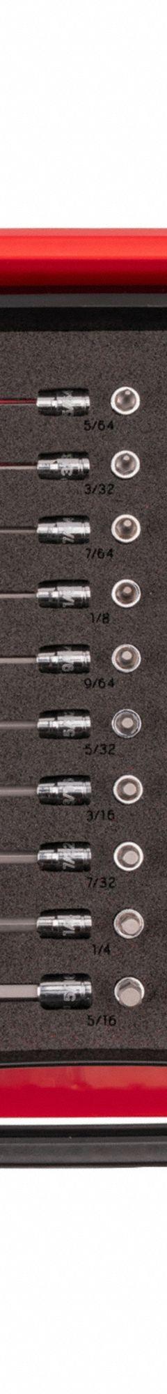 TEKTON Socket Set: 51 or More Pieces, 1/4 in Drive Size, 75 Pieces, 17 1/2 in Overall Lg (MPN SHB90701). Key specifications — attr1216280: Fixed Insert; attr1216283: TEKTON; attr1225718: 2 mm to 8 mm; attr1227491: 1/4 in.