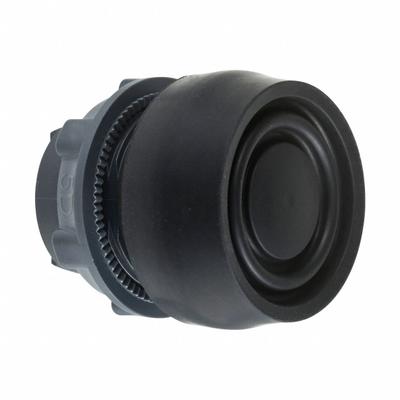 SCHNEIDER Flush Push Button: Black, 22 mm Mounting Size, Non-Metallic - Flush-Mount & Recessed Push-Button Operators