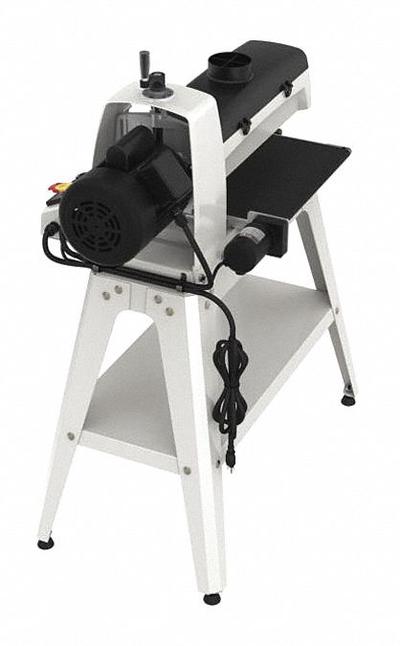 JET Drum Sander: 115V, Single-Phase, 1.8 hp, 18 in Drum Wd, 3 in Max Board Thick - Drum Sanding Machines