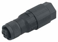 IFM M12 Circular Connector: A Coded, 4 Socket, M12 Female Thread, IP67, IDC, Straight, Nylon (MPN E11145). Key specifications — Connector Body Type: Socket; Coding: A; Brand: IFM; Voltage Rating: 45V AC; Thread Size: M12; Mounting Type: Front Mounting; Mounting Style: Female Thread; IP Rating: IP67.