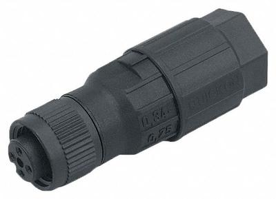 IFM Circular Connector: A Coded, 4 Socket, M12 Female Thread, IP67, IDC, Straight - Field-Wireable Industrial M12 Circular Connectors