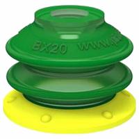 PIAB Vacuum Pad: Plain Pad without Adapter, 37.08 mm Pad Dia, Polyurethane, Yellow, 26.8 mm Pad Ht (MPN BX20P.4K). Key specifications — attr1019194: BX20P.4K; attr1019196: PIAB.