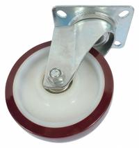 DAYTON Swivel Caster: 400 lb Load Capacity, 5 in Overall Lg, 1 1/4 in Overall Wd, Steel, Red, Zinc (MPN MH13X50702G). Key specifications — Material: Steel; Compatible Grainger Part Number: 13X508; Color: Red; Brand: DAYTON; Manufacturer Part Number: MH13X50702G.
