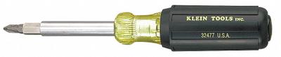 KLEIN TOOLS Multi-Bit Screwdriver: Phillips/Slotted/Square/Torx Tip, 8 Tips - General Purpose Multi-Bit Screwdrivers