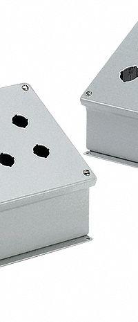 HOFFMAN Push Button Enclosure: 30mm, 6 Holes, Carbon Steel, NEMA 12 (MPN E6PBA). Key specifications — attr211299: HOFFMAN; attr1043605: Indoor Dust & Water Droplets.