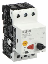 EATON Manual Motor Protector: Non-Reversing, 3 Poles, 16 A, Thermal Protection, Push Button (MPN XTPB016BC1). Key specifications — Maximum Voltage Rating: 600V AC; Brand: EATON; Thermal Units Required: None (Starter Includes Integrated Thermal Units); Frame Size (Width): 45mm (B Frame).