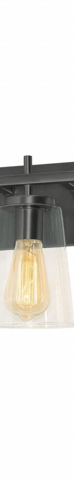 Joanna 22" Vanity: Black, 60 W, 120V AC, Dimmable, 23 1/4 in Lg, 6 in Wd, 9 1/2 in Ht (MPN JNNV2209MBBK). Key specifications — Mounting Location: Wall; For Bulb Type: ST19; Brand: AFX INC.; Voltage: 120V AC; Housing Finish/Housing Color (Broad): Black.