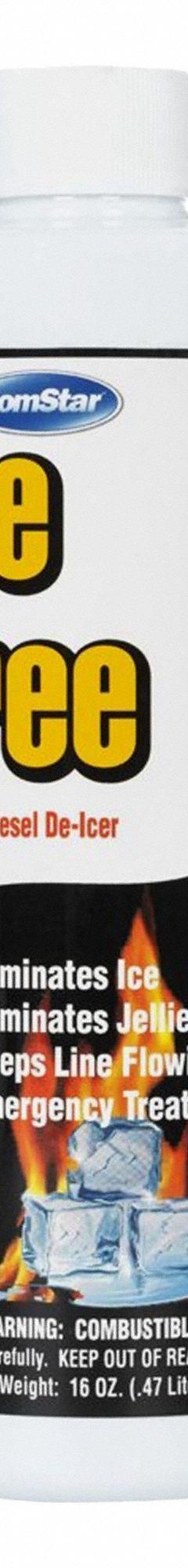 COMSTAR Fuel Oil and Diesel De-Icer: 16 oz, Diesel Fuel/Fuel Oil Compatible, Ice Free Series (MPN 60-175). Key specifications — Series: Ice Free; Compatible Fluid Type: Fuel Oil; Brand: COMSTAR.