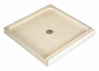FIAT PRODUCTS Shower Base: Square, Single Threshold, Terrazzo, 30 in Overall Lg, 4 in Overall Ht (MPN 30MFT081). Key specifications — Material: Terrazzo; Drain Location: Center; Brand: FIAT PRODUCTS.