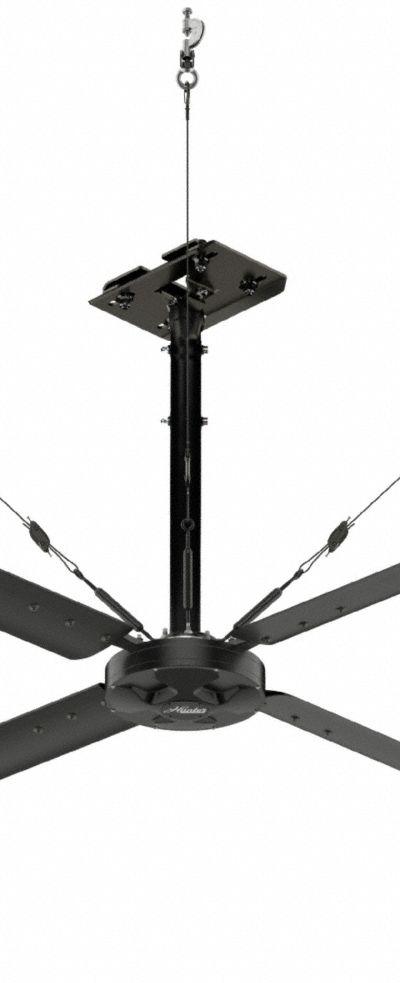 HUNTER INDUSTRIAL Ceiling Fan: 125, 819 cfm Airflow, 18 ft Blade Dia, Variable Speeds, 240V AC - Industrial HVLS Ceiling Fans