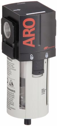 ARO Compressed Air Filter: Particulate, 1/2 in NPT, 5 micron, 197 cfm, 150 psi Max Op Pressure, 2000 (MPN F35341-400). Key specifications — attr110055: 2000; attr110008: ARO.