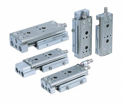 SMC Slide Table: 30 mm Stroke Lg, 25 mm Bore Dia, Mfr Part # MXQ25-30A, MXQ Series - Pneumatic Slide Tables