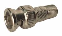 VITEK Audio/Video Adapter: (1) F-Type Female x (1) BNC Male Adapter, Max. 1,000 MHz, Silver, 100 PK (MPN VT-F-BNC100). Key specifications — Product Type: Audio/Video Adapter; Manufacturer Part Number: VT-F-BNC100; Color: Silver; Brand: VITEK; End 1 Connection Type: F-Type Female; End 2 Connection Type: BNC Male.