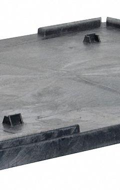 BUCKHORN Bulk Container Lid: 48 in x 44 in, Black, Plastic (MPN TL4844030010000). Key specifications — Brand: BUCKHORN; Material: Plastic; Compatible Manufacturer Model Number: BF4844.
