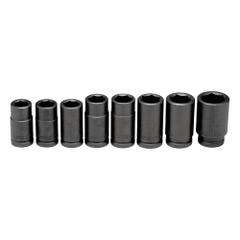 WRIGHT Impact Socket Set: 3/4 in Drive Size, Small Set (0-50 pieces) Set Size, 8 Pieces, (8) 6-Point (MPN 608). Key specifications — attr1204251: WRIGHT; attr1215453: 3/4 in; attr1215454: 7/8 in to 1-1/2 in; attr1224229: Friction.