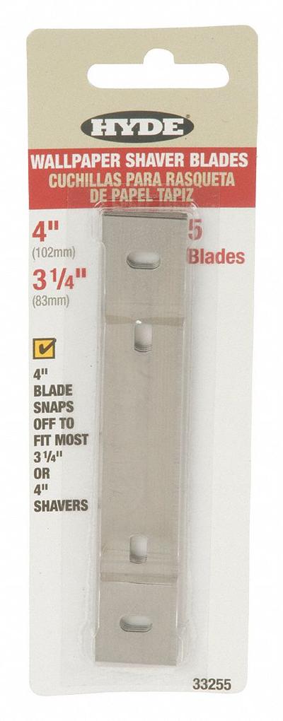 HYDE Replacement Scraper Blade: 4 in Overall Lg (MPN 33255) - Replacement Scraper Blades