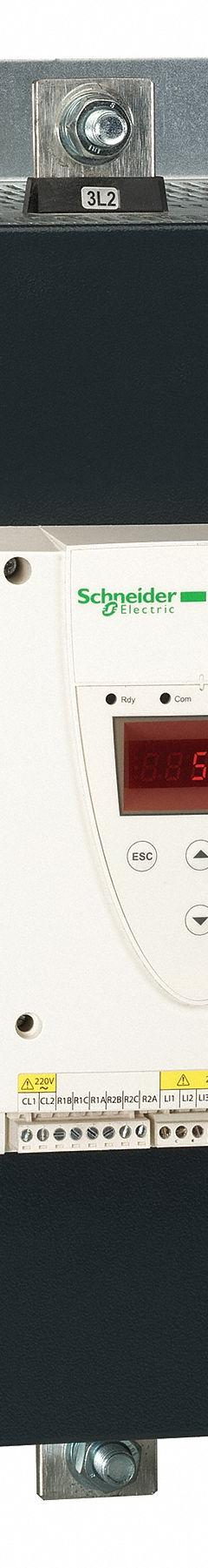 SCHNEIDER ELECTRIC Soft Start: 208-600V AC, 590 A Output Current, With Bypass, IP00/NEMA 1, 60/50 Hz (MPN ATS22C59S6U). Key specifications — attr1380771: 110V AC; attr1380759: ATS22C59S6U.