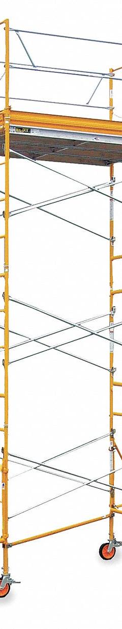 BIL-JAX Scaffold Tower: Aluminum/Steel, 2 ft to 21 ft, 84 in x 57 in, 2,000 lb Load Capacity (MPN 6004C-7X20RT). Key specifications — Brand: BIL-JAX; Height Adjustability: Fixed Height; Included Components: Platform.