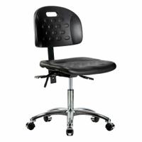 Ergonomic Chair: Polyurethane, Armless, Ht Range 17 3/4 in to 23 in, 18 in Seat Wd, 17 in Seat Dp (MPN BR-HPDHCH-CR-T0-A0-CC-BLK). Key specifications — Foot Support: No; Back Tilt Backward: 13.5°; Back Tilt Forward: 10.5°; Base Material: Aluminum; Brand: APPROVED VENDOR; Product Type: Ergonomic Chair; ESD-Safe: Not ESD Safe.