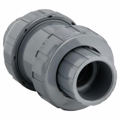 HAYWARD Check Valve: Ball, Inline Valve Body, PVC, 1 1/2 in Pipe Size, True Union Socket/NPT - PVC Ball Check Valves