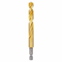 MILWAUKEE Hex Shank Drill Bit: 23/64", 135° Split Point, TiN-Coated HSS, Impact Rated (MPN 48-89-4620). Key specifications — attr1234973: Impact Rated; attr1234966: MILWAUKEE; attr1234978: 0.3594.