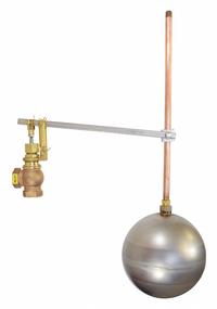 APPROVED VENDOR Float Valve Assembly: For Water Media, Angle Valve Body, Cylindrical, Bronze, FNPT (MPN AHLB50-GR). Key specifications — Mounting: Horizontal Piping; Arm Adjustability: Adjustable; Connection Gender - Side 1: Female; Connection Gender - Side 2: Female; Brand: APPROVED VENDOR; Connection Type - Side 1: NPT; Connection Type - Side 2: NPT; Flow Rate: 30 gpm @ 60 psi.