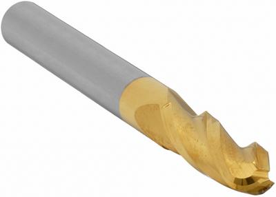 APPROVED VENDOR Ball End Mill: Carbide, TiN Coated, 3 Flute, 5/32" Mill Dia, 9/16" LOC - General Purpose Carbide Ball End Mills