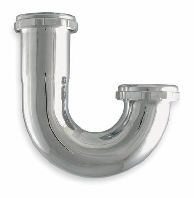 APPROVED VENDOR Bend: Brass, Chrome-Plated, Silver, 1 1/4 in Nominal Pipe Size - J-Bends