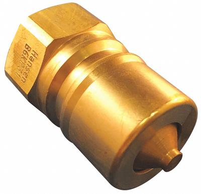 HANSEN Hydraulic Quick Connect Hose Coupling: 1 in Coupling Size, Brass - HK Series Hydraulic Quick-Connect Coupling Plugs