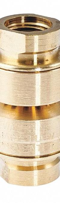WATTS Dual Check with Atmospheric Vent: LFN9, 3/8 in Pipe Size, FNPT x FNPT, 7 gpm Flow Rate, Brass (MPN LFN9-3/8"). Key specifications — Brand: WATTS; Connection Type: FNPT x FNPT.